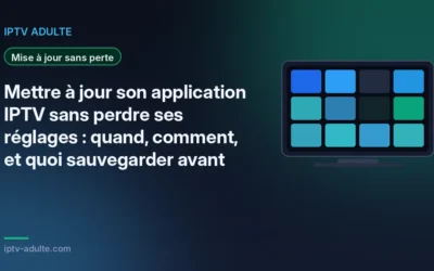 Mettre à jour son application IPTV sans perdre ses réglages : quand, comment, et quoi sauvegarder avant